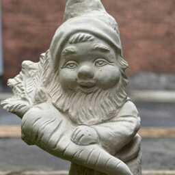 Concrete Gnome Statue Outdoor Pixie Sculpture Cement Animal Decoration Handmade Art Front Door Figurine Gnome Lover Gift Yard - thumbnail 3