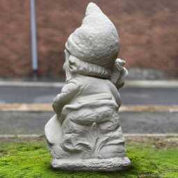 Concrete Gnome Statue Outdoor Pixie Sculpture Cement Animal Decoration Handmade Art Front Door Figurine Gnome Lover Gift Yard - thumbnail 4