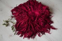 Felted Newborn Props For Photoshoot, Curly Round Blanket, Photography Props, Felt Fur Prop, Wool Baby Prop
