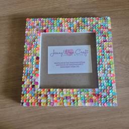 Square Multi Coloured Sequin Photo Frame 5 X Inches - thumbnail 2