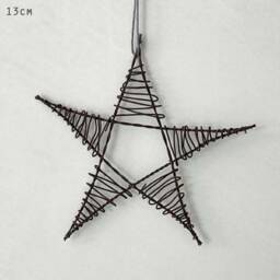 Christmas Wire Hanging Tree Gifts, Rustic Festive Decoration, Star Reindeer Holly Snowflake Decorations, Keepsake Gift - thumbnail 2