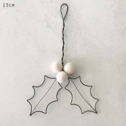 Christmas Wire Hanging Tree Gifts, Rustic Festive Decoration, Star Reindeer Holly Snowflake Decorations, Keepsake Gift - thumbnail 4