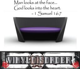 Man Looks At The Face... God Into Heart. - 1 Samuel 167 Vinyl Wall Decal Quotes Sticker Closetquotes07Et - thumbnail 1