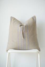 Tribal Hemp Hand Woven Striped Natural Dye Color Hmong Pillow Cover - thumbnail 1