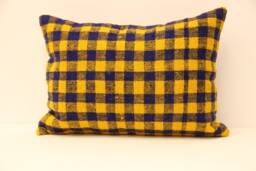 Yeellow Lumbar Kilim Pillow 14x20 Inch - 35x50 cm Bohoturkish Kilim Pillowcover Chair Small Oblong Cushion Cover Tribal Pillow 4Bef-25 - thumbnail 1