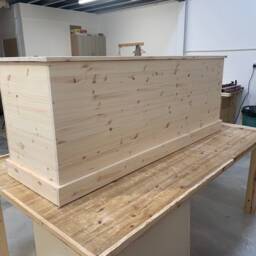 4Ft Solid Pine Ottoman Storage Blanket Box, Wooden Toy Chest - thumbnail 2