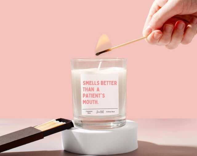 Funny Dentist Candle Gift. Smells Better Than A Patients Mouth. Qualified Dentist. Candle Passed Dental Exams - image 1