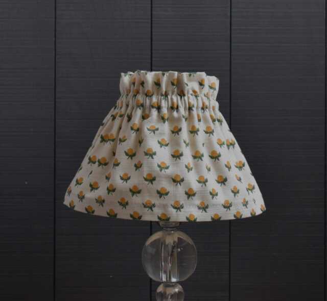 Dolly Orange Floral Bud Scrunchie Lampshade - image 1