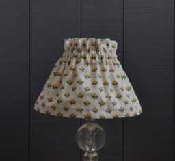 Dolly Orange Floral Bud Scrunchie Lampshade - thumbnail 1