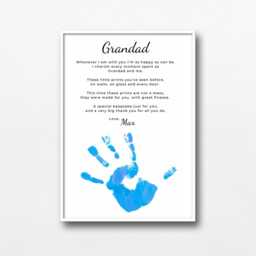 Custom Poem Handprint Christmas Gift For Grandparents - Xmas Grandma, Grandad, Auntie, Uncle, Nanny, Daddy, Mummy, Dada, Mama - thumbnail 2