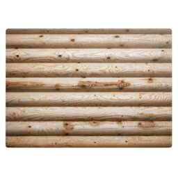 Wooden Logs in A Row Computer Chair Mat, Beige Office Texture Vinyl Floor Protector, Protector