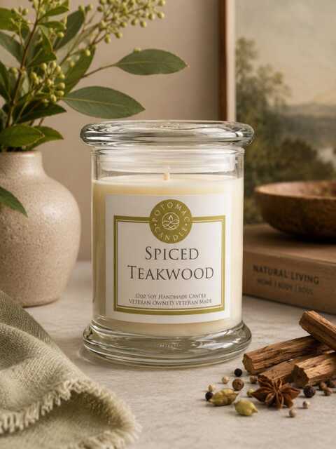 Spiced Teakwood 12Oz Soy Candle