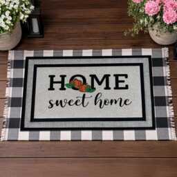 Home Sweet Pumpkin Door Mat - Washable Porch Decor - thumbnail 2