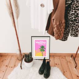 Retro Malibu Palm Tree Print California Road Trip Art - thumbnail 2