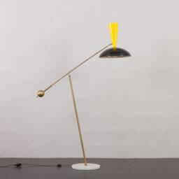 Vintage Mid-Century Modern Floor Lamp - Antique Lighting Fixture With Timeless Style & Character Stilnovo - thumbnail 2