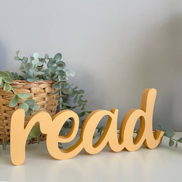 Read , Wooden Read Sign, Cutout, Kids Bedroom Decor, Nursery Wall Decor, Playroom Hanging, Read Wooden Letters - image 1