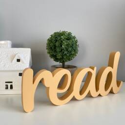 Read , Wooden Read Sign, Cutout, Kids Bedroom Decor, Nursery Wall Decor, Playroom Hanging, Read Wooden Letters - thumbnail 3