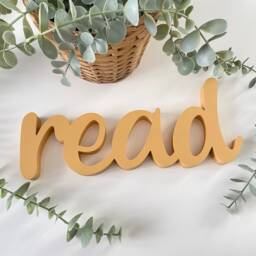 Read , Wooden Read Sign, Cutout, Kids Bedroom Decor, Nursery Wall Decor, Playroom Hanging, Read Wooden Letters - thumbnail 2