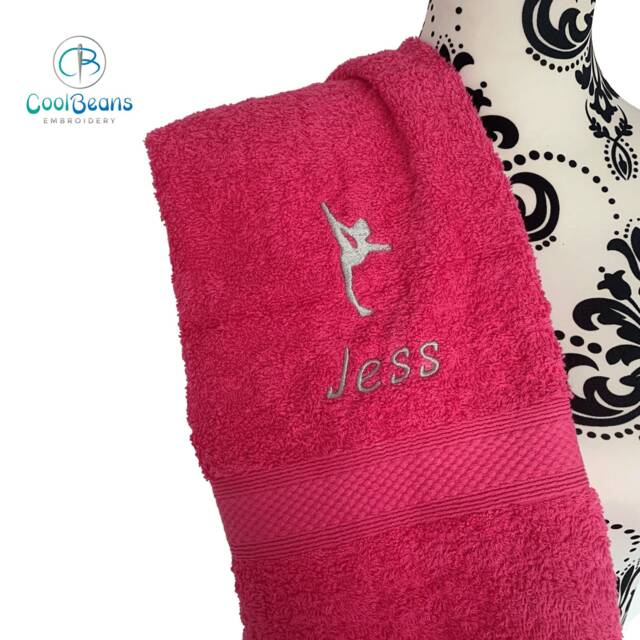 Dance Leg Pull Up Towel - Personalised Face Cloth/Hand Bath = Dance Gymastics - image 1
