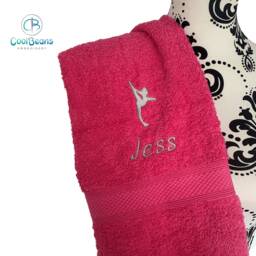 Dance Leg Pull Up Towel - Personalised Face Cloth/Hand Bath = Dance Gymastics - thumbnail 1