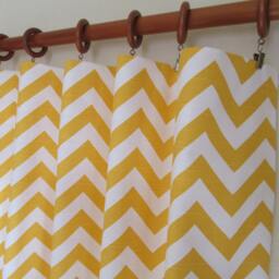 "Pair 25 Or 50"" Wide Chevron Zig Zag Panels Drapes Cafe Curtains Length 24 48 63 72 84 96 108 120" - thumbnail 3