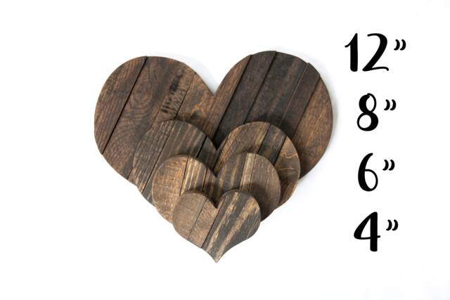Wood Heart, Entryway Decor, Wooden Hearts, Rustic Wall Farmhouse Room Gallery Wall, Reclaimed Art, Valentines Day - image 1