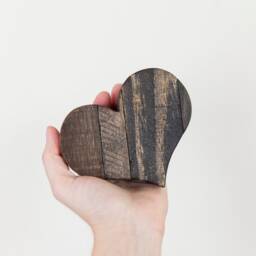 Wood Heart, Entryway Decor, Wooden Hearts, Rustic Wall Farmhouse Room Gallery Wall, Reclaimed Art, Valentines Day - thumbnail 2