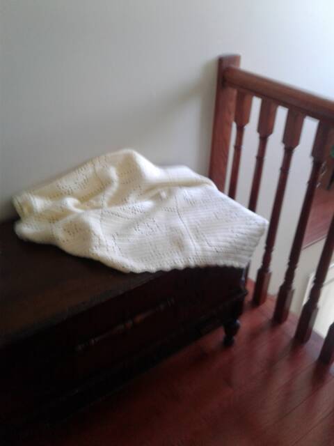 Yellow Bunny Rabbit Crocheted Baby Blanket/Afghan, Girl Or Boy - image 1