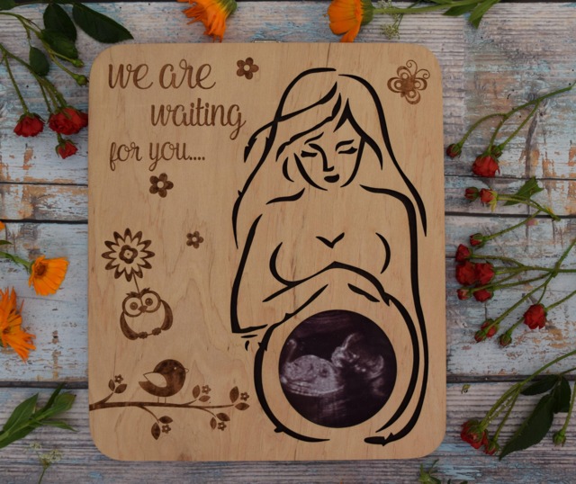 Ultrasound Frame Godmother Picture Mother's Day Gift Personalized Baby Sonogram Baptism First Photo - image 1