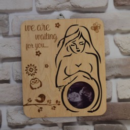 Ultrasound Frame Godmother Picture Mother's Day Gift Personalized Baby Sonogram Baptism First Photo - thumbnail 2