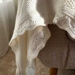 Kensington Heirloom Organic Cotton Baby Blanket White Frill Edge - thumbnail 3