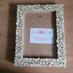 Wooden Heart Decals Photo Frame 5 X 7 Inches - thumbnail 3
