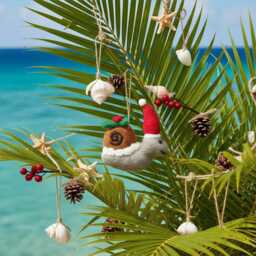 Christmas Snail - Hanging Decoration Needle Felt Handmade Biodegradable Sustainable Tree - thumbnail 3