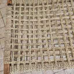 Moroccan Armchair in Nutwood With Palm Leaf Cord - thumbnail 3