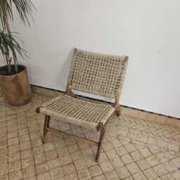 Moroccan Armchair in Nutwood With Palm Leaf Cord - thumbnail 4