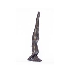 Yoga Sirsasana Bronze - Original Scultpure Of The Position