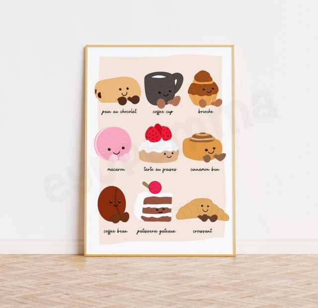 Plushie Bakery Art Print Patisserie & Coffee Wall Decor - Jelly - Inspired Jc - image 1