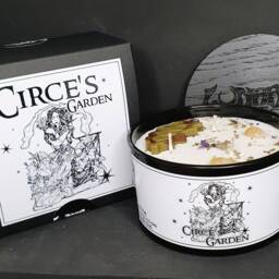 Circe Green Witch Candle, Greek Mythology Goddess Gift, Madeline Miller Bookish Unique Citrine Crystal Gift - thumbnail 3
