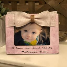 Aunt Picture Frame, Personalized Gift, Gift From Niece, Keepsake Baby Girl Photo Custom - thumbnail 4