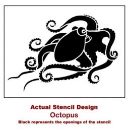 Octopus Wall Stencil - Wall Art Stencil Instead Of Decals Easy To Use Stencils For A Quick Room Update Nautical Walls - thumbnail 4