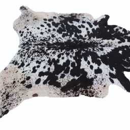 Spotted Black & White Cowhide-Animal Skin Area Rug For Living Room-Western Cowhide Decor-Brazillian Cowhide-Unique Cow Home Decor - thumbnail 3