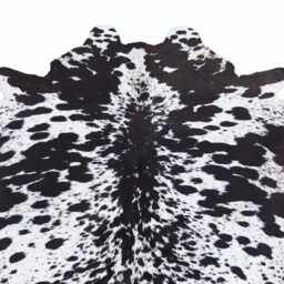 Spotted Black & White Cowhide-Animal Skin Area Rug For Living Room-Western Cowhide Decor-Brazillian Cowhide-Unique Cow Home Decor - thumbnail 2