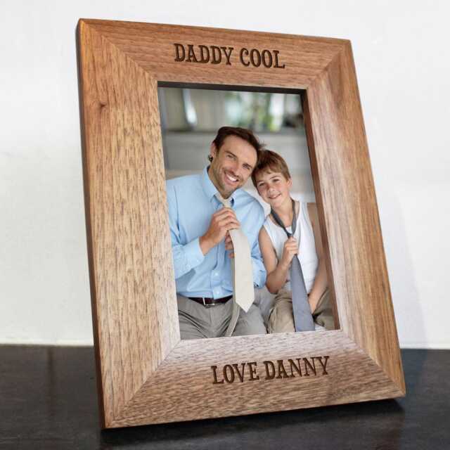 Personalised Dad's Wooden Photo Frame