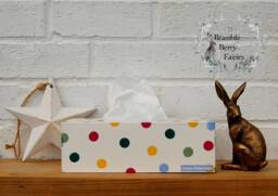 Emma Bridgewater Polka Dots Decoupaged Wooden Tissue Box Cover Ideal Gift
