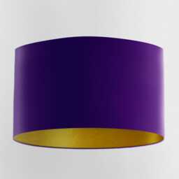 Purple Lampshade With Brushed Gold Lining & 100% Cotton Fabric, Handmade Lampshades, Table Lampshades - thumbnail 1
