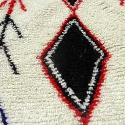 Handmade Wool Moroccan Rug - Geometric Berber Design - thumbnail 4