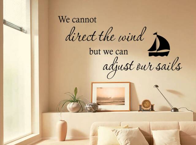 Sailing Quote Wall Decal Adjust Our Sails Vinyl Art - image 1