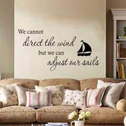 Sailing Quote Wall Decal Adjust Our Sails Vinyl Art - thumbnail 3