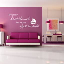 Sailing Quote Wall Decal Adjust Our Sails Vinyl Art - thumbnail 2