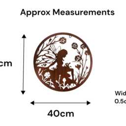 40cm Wall Art Bronze Fairy Fairies Floral Garden Home Decoration Decor Gift - thumbnail 2